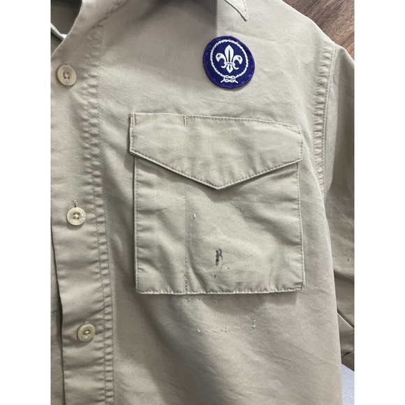 Vintage Boy Scouts Of America Uniform Shirt With‎ Patches Size Large - Picture 2 of 7